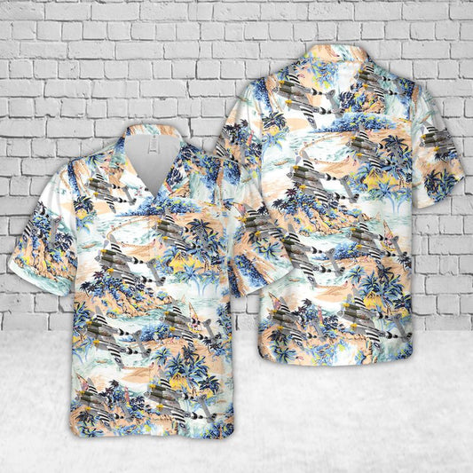Air Force Hawaiian Shirt, US Air Force Lockheed P-38J Lightning 'Happy Jacks Go Buggy' Of 79th Fighter Squadron Hawaiian Shirt