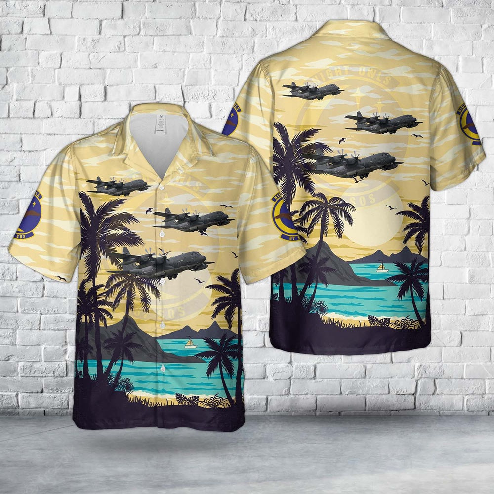 Air Force Hawaiian Shirt, US Air Force MC-130J Commando II 11-5731 Of 67th Special Operations Squadron Hawaiian Shirt, Airplane Hawaiian Shirt