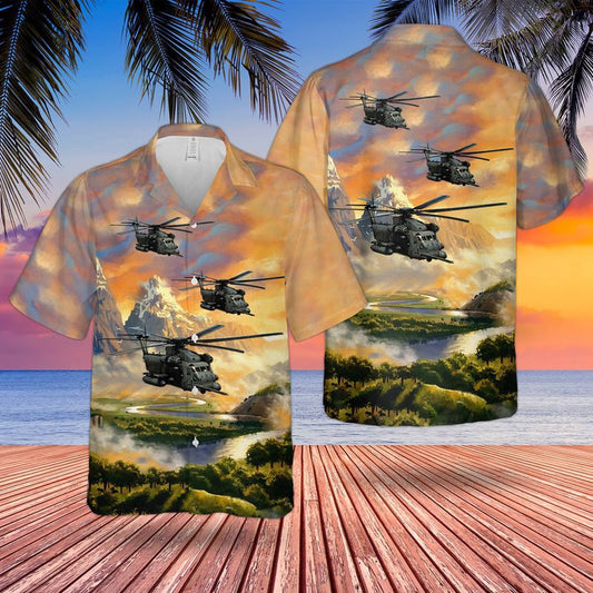 Air Force Hawaiian Shirt, US Air Force MH-53M Pave Low IV Of 21st Special Operations Squadron Hawaiian Shirt, Airplane Hawaiian Shirt
