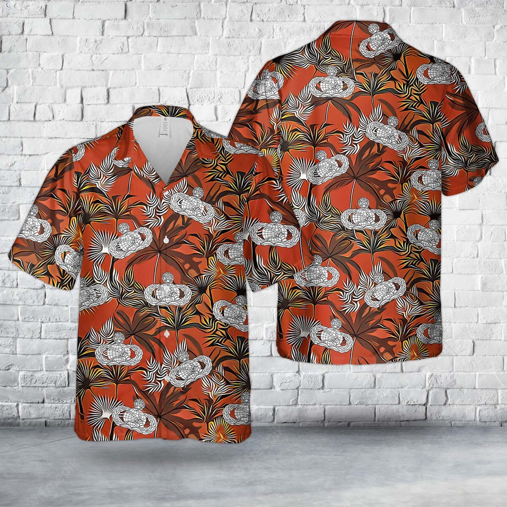 Air Force Hawaiian Shirt, US Air Force Master Communications and Information Badge Hawaiian Shirt, Airplane Hawaiian Shirt, Military Aloha Shirts