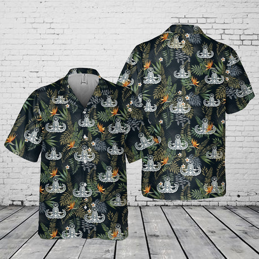 Air Force Hawaiian Shirt, US Air Force Master Explosive Ordnance Disposal (EOD) Pocket Hawaiian Shirt, Airplane Hawaiian Shirt, Military Aloha Shirts