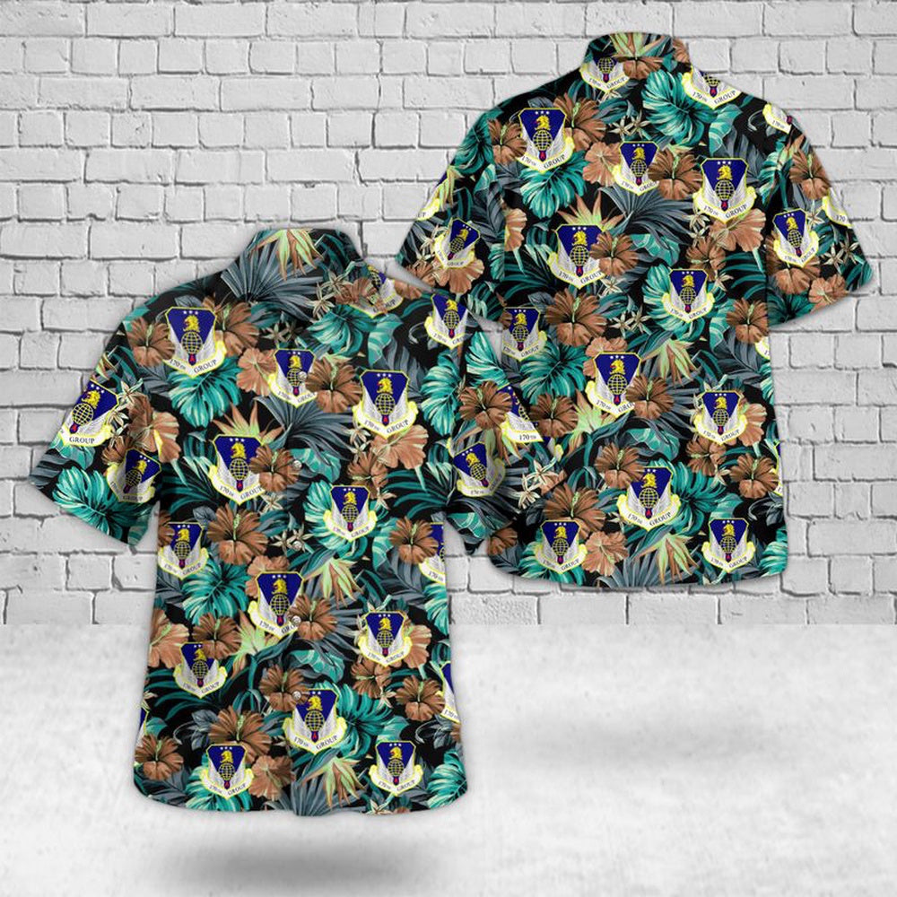 Air Force Hawaiian Shirt, US Air Force Nebraska Air National Guard 170th Group Hawaiian Shirt, Airplane Hawaiian Shirt, Military Aloha Shirts