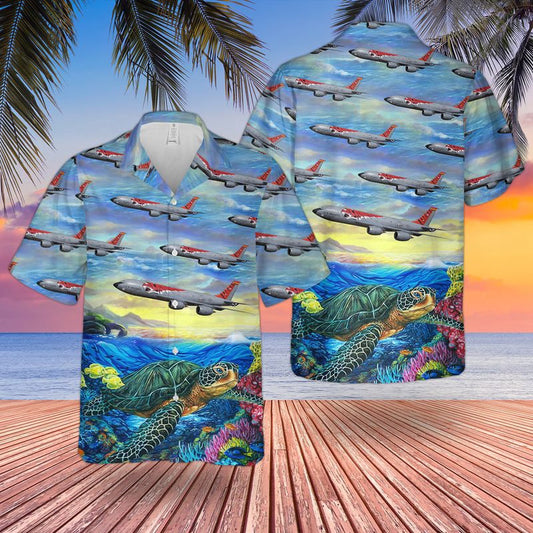 Air Force Hawaiian Shirt, US Air Force New Jersey Air National Guard 108th Wing KC-135R Stratotanker Hawaiian Shirt, Airplane Hawaiian Shirt