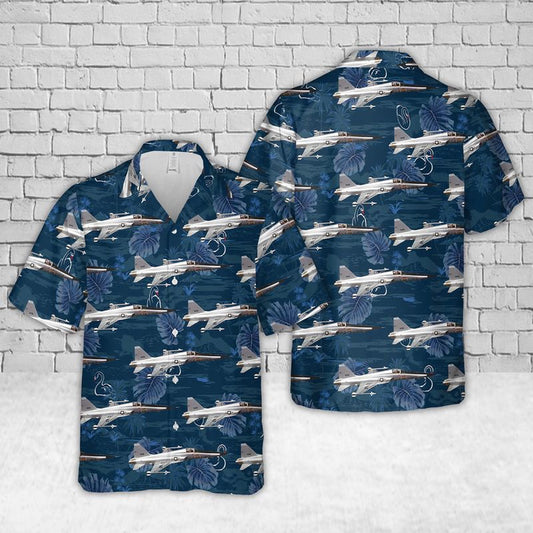 Air Force Hawaiian Shirt, US Air Force Northrop F-5E (Tail No. 11419) Hawaiian Shirt, Airplane Hawaiian Shirt, Military Aloha Shirts