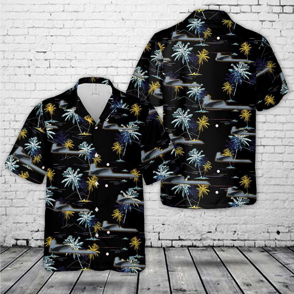 Air Force Hawaiian Shirt, US Air Force Northrop Grumman B-21 Raider Hawaiian Shirt, Airplane Hawaiian Shirt, Military Aloha Shirts