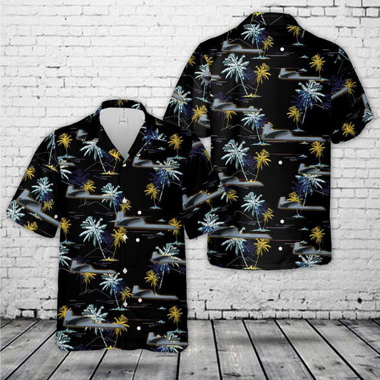 Air Force Hawaiian Shirt, US Air Force Northrop Grumman B-21 Raider Hawaiian Shirt, Airplane Hawaiian Shirt, Military Aloha Shirts