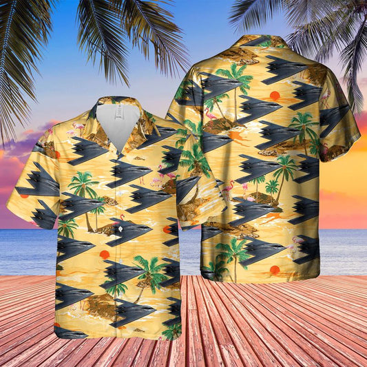 Air Force Hawaiian Shirt, US Air Force Northrop Grumman B-2A Spirit Hawaiian Shirt, Airplane Hawaiian Shirt, Military Aloha Shirts
