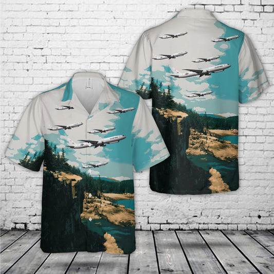Air Force Hawaiian Shirt, US Air Force Northrop Grumman E-10A MC2A Hawaiian Shirt, Airplane Hawaiian Shirt, Military Aloha Shirts