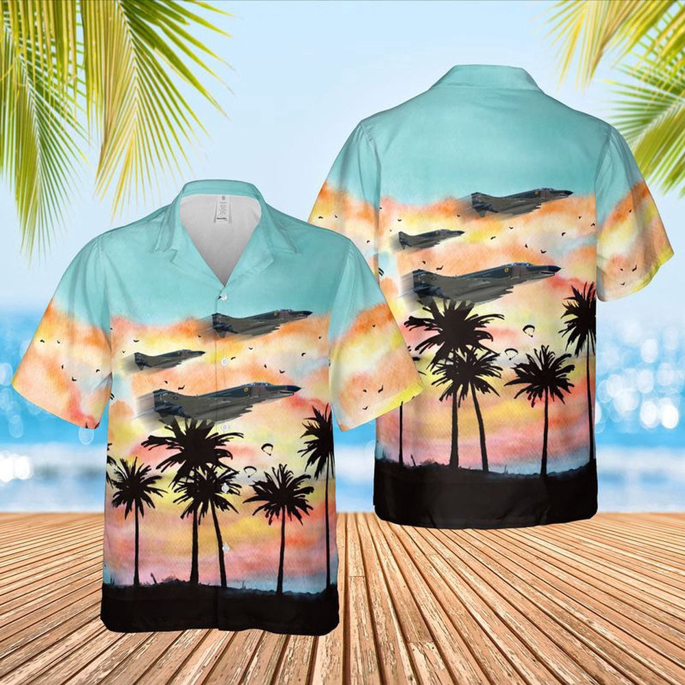 Air Force Hawaiian Shirt, US Air Force QF-4E Phantom 74-1626 Hawaiian Shirt, Airplane Hawaiian Shirt, Military Aloha Shirts