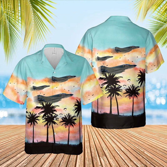 Air Force Hawaiian Shirt, US Air Force QF-4E Phantom 74-1626 Hawaiian Shirt, Airplane Hawaiian Shirt, Military Aloha Shirts