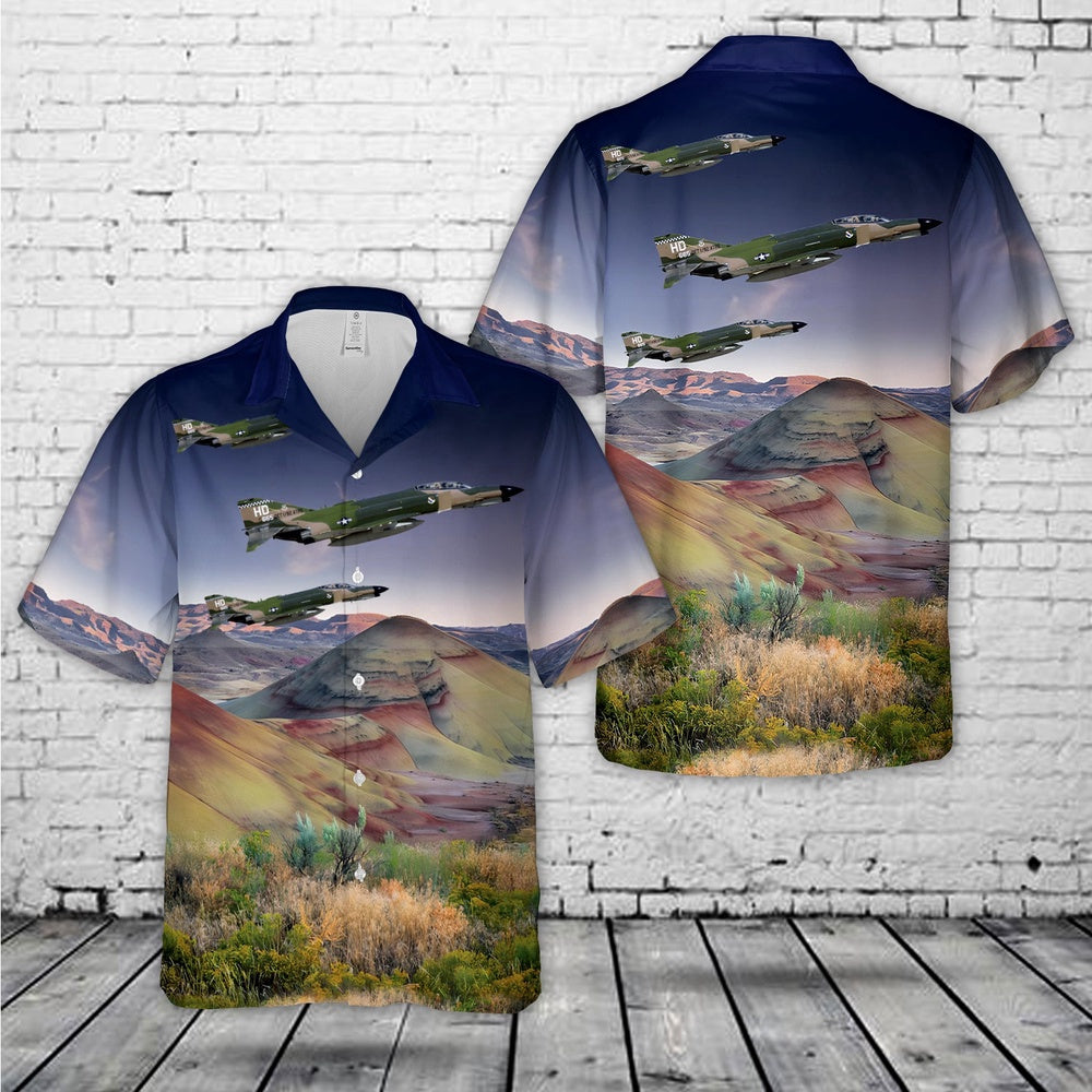 Air Force Hawaiian Shirt, US Air Force QF-4E Phantom Hawaiian Shirt, Airplane Hawaiian Shirt, Military Aloha Shirts