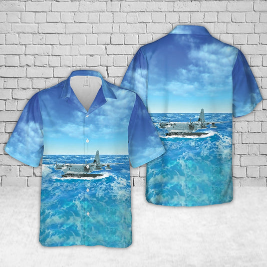 Air Force Hawaiian Shirt, US Air Force Special Operations Command MC-130J Commando II Amphibious Capability Hawaiian Shirt, Airplane Hawaiian Shirt