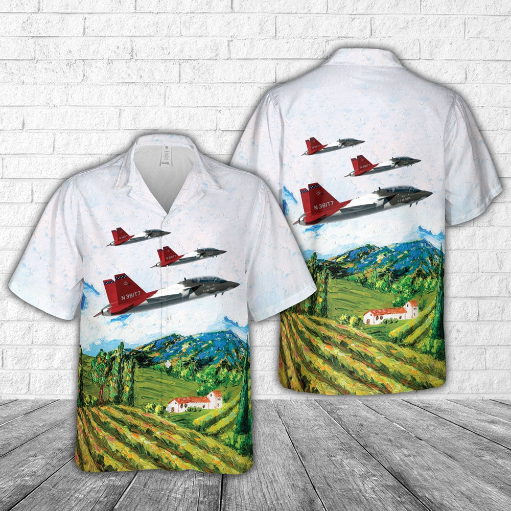 Air Force Hawaiian Shirt, US Air Force T-7A Red Hawk Hawaiian Shirt, Airplane Hawaiian Shirt, Military Aloha Shirts