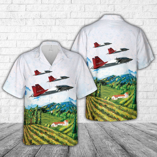 Air Force Hawaiian Shirt, US Air Force T-7A Red Hawk Hawaiian Shirt, Airplane Hawaiian Shirt, Military Aloha Shirts