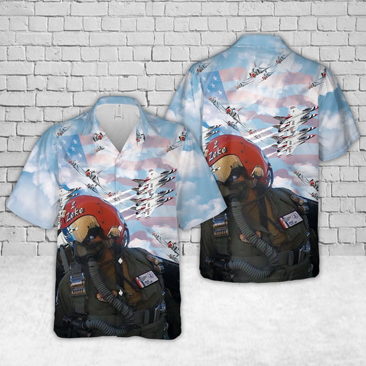 Air Force Hawaiian Shirt, US Air Force Thunderbirds Hawaiian Shirt, Airplane Hawaiian Shirt, Military Aloha Shirts