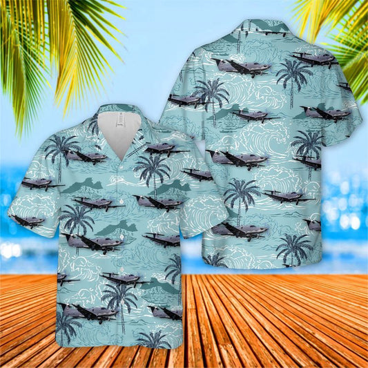 Air Force Hawaiian Shirt, US Air Force U28A Special Operations Pilatus PC-12 U-28A Draco Hawaiian Shirt, Airplane Hawaiian Shirt