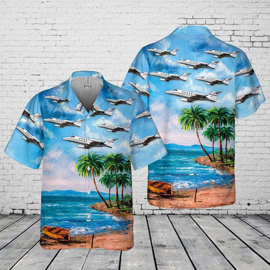 Air Force Hawaiian Shirt, US Air Force (USAF) Gates Learjet C-21A Pocket Hawaiian Shirt, Airplane Hawaiian Shirt, Military Aloha Shirts