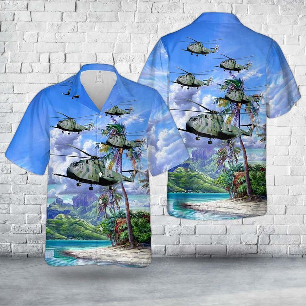 Air Force Hawaiian Shirt, US Air Force Vietnam Era Sikorsky HH-3E Jolly Green Giant Hawaiian Shirt, Airplane Hawaiian Shirt, Military Aloha Shirts