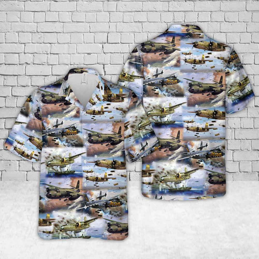 Air Force Hawaiian Shirt, US Air Forces Martin B-26 Marauder WW2 Hawaiian Shirt, Airplane Hawaiian Shirt, Military Aloha Shirts