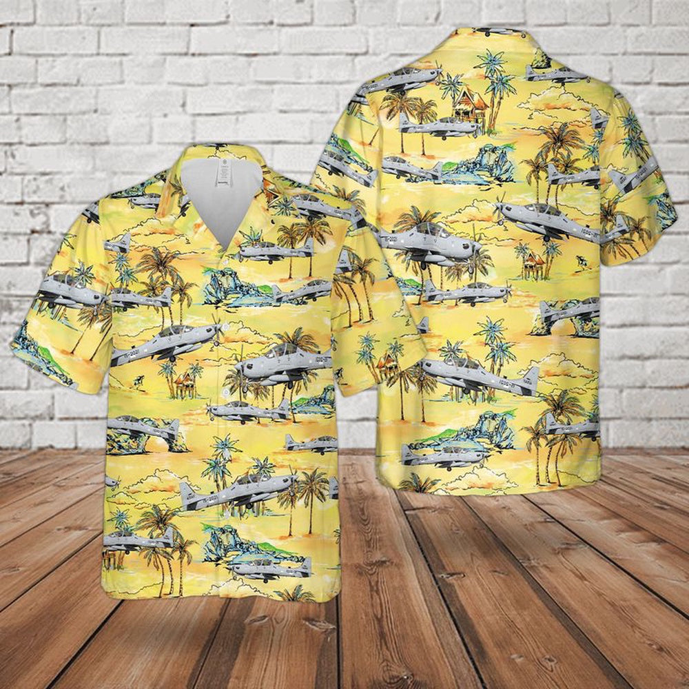 Air Force Hawaiian Shirt, Us Air Force Embraer A-29A Super Tucano Hawaiian Shirt, Airplane Hawaiian Shirt, Military Aloha Shirts