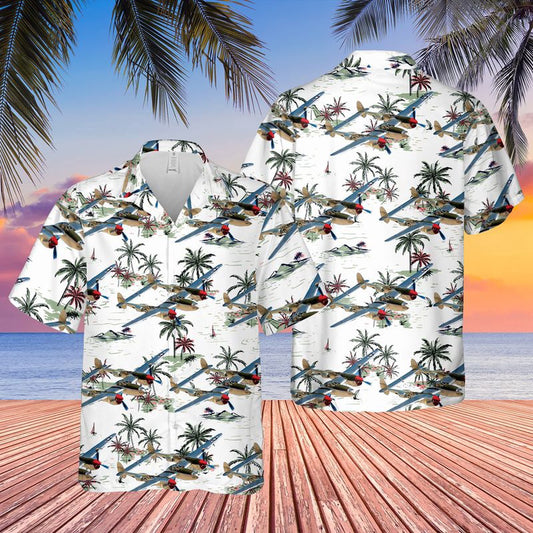 Air Force Hawaiian Shirt, Us Air Force Lockheed P-38 Lightning Hawaiian Shirt, Airplane Hawaiian Shirt, Military Aloha Shirts