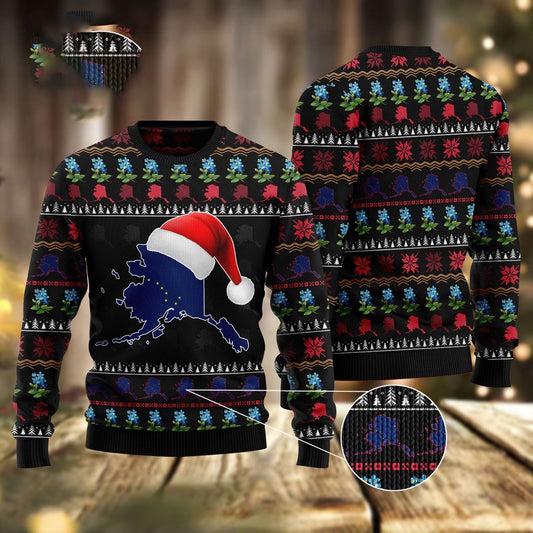 Alaska Christmas Ugly Christmas Sweater, Funny Xmas Sweater, Sweater Xmas