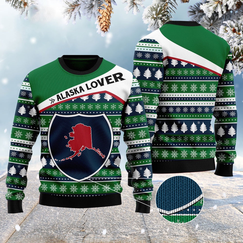Alaska Lover Ugly Christmas Sweater, Funny Xmas Sweater, Sweater Xmas