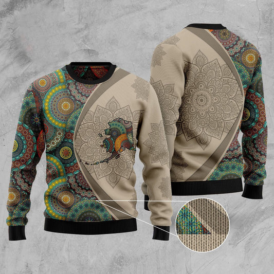 Alaska Mandala Ugly Christmas Sweater, Funny Xmas Sweater, Sweater Xmas