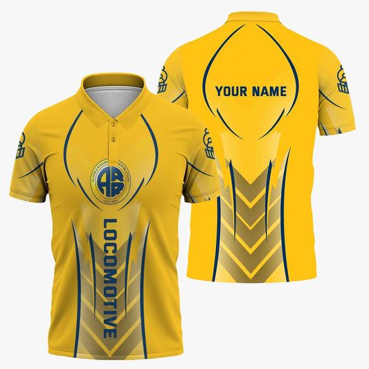 Alaska Railroad Polo Shirt, Striking Line Style Train Shirt For Locomotive Lovers