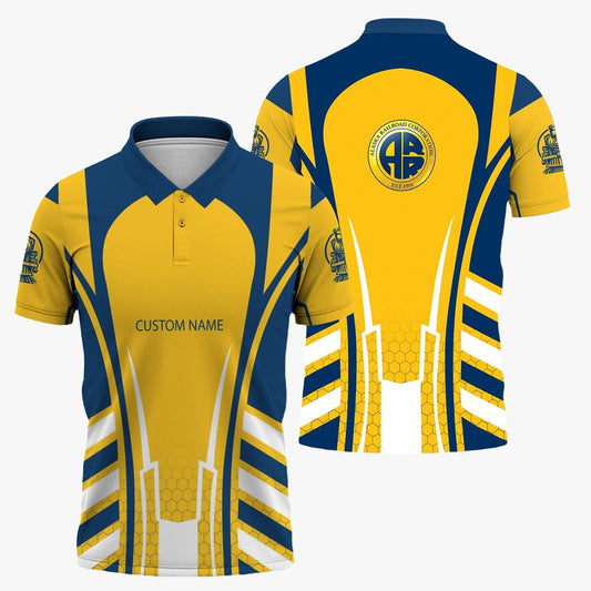 Alaska Railroad Polo Shirt, Striped Railroad Style Train Polo Shirt