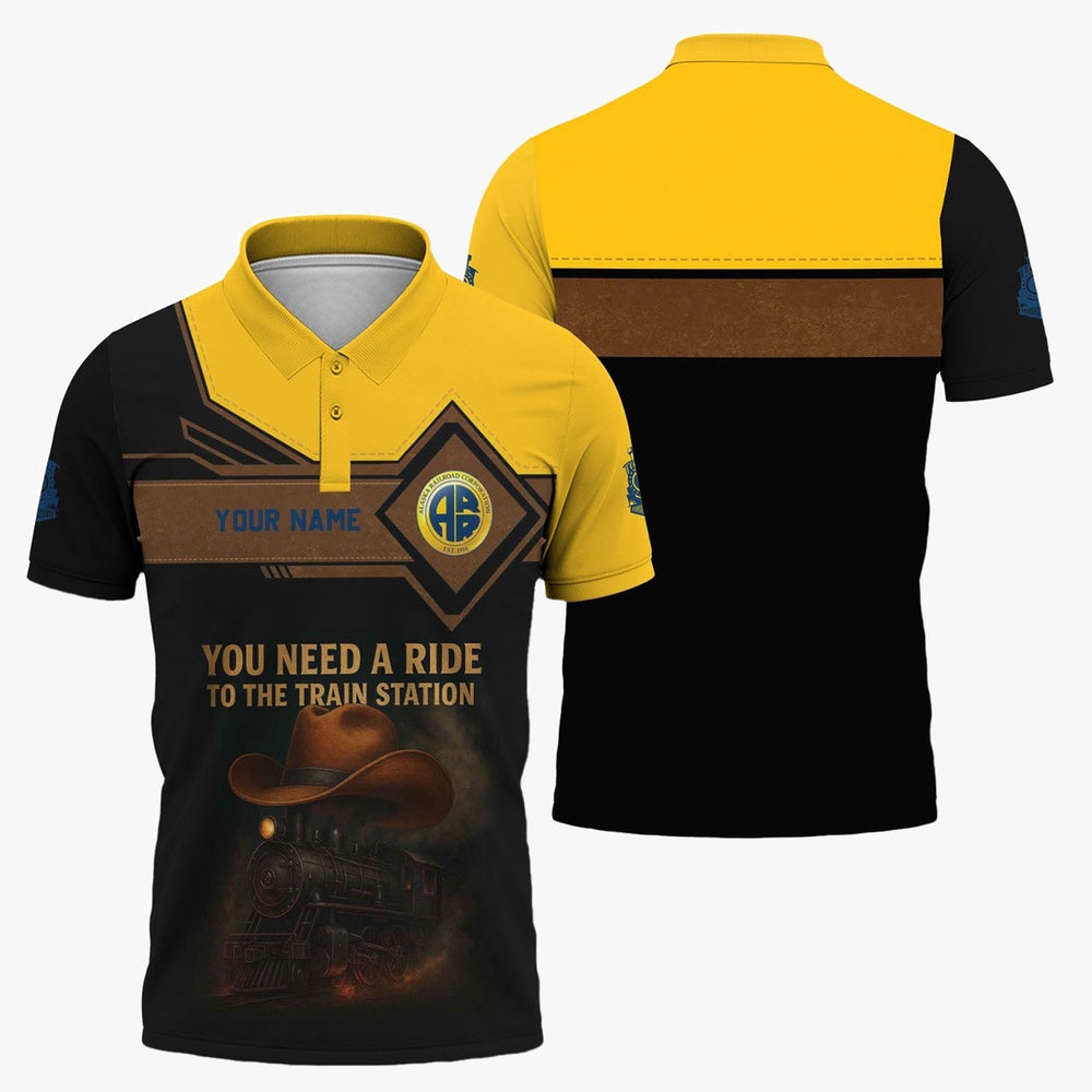 Alaska Railroad Polo Shirt, You Need A Ride To The Train Station Shirt For Train Lovers