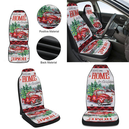 All Hearts Come Home For Christmas Cars Seat Cover, Christmas Car Seat Covers, Car Decor Gift