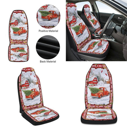 All Roads Lead Home For Christmas Cars Seat Cover, Christmas Car Seat Covers, Car Decor Gift