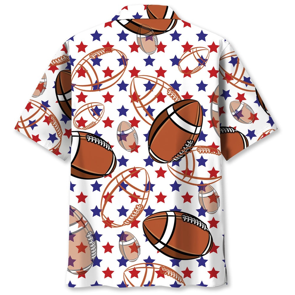America Football Hawaiian Shirt, Funny Hawaiian Shirt, Usa Hawaiian Shirt, Vintage Hawaiian Shirts