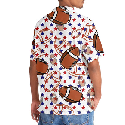America Football Hawaiian Shirt, Funny Hawaiian Shirt, Usa Hawaiian Shirt, Vintage Hawaiian Shirts
