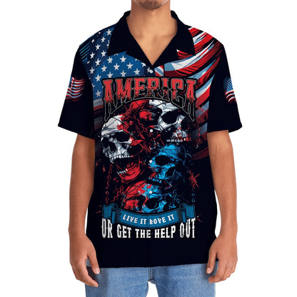 America Live It Love It Hawaiian Shirt, Funny Hawaiian Shirt, Usa Hawaiian Shirt, Vintage Hawaiian Shirts