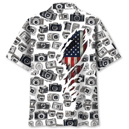 America Photographer Hawaiian Shirt, Funny Hawaiian Shirt, Usa Hawaiian Shirt, Vintage Hawaiian Shirts