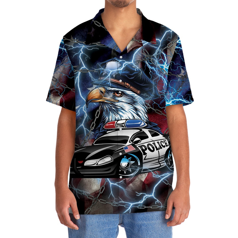 America Police Live It Love It Hawaiian Shirt, Funny Hawaiian Shirt, Usa Hawaiian Shirt, Vintage Hawaiian Shirts
