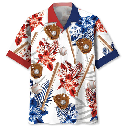 American Baseball Hawaiian Shirt, Funny Hawaiian Shirt, Usa Hawaiian Shirt, Vintage Hawaiian Shirts