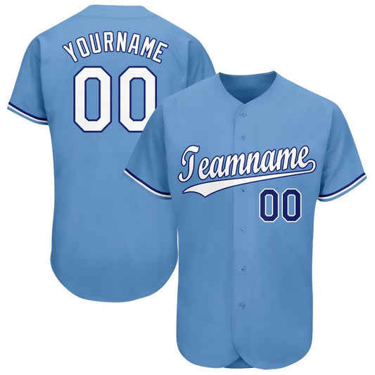 American Baseball Jersey, Custom Light Blue White Royal Baseball Jersey, Baseball Jersey Name