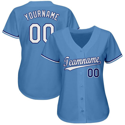 American Baseball Jersey, Custom Light Blue White Royal Baseball Jersey, Baseball Jersey Name