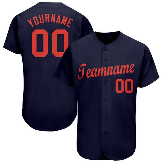 American Baseball Jersey, Custom Navy Orange Baseball Jersey, Baseball Jersey Name