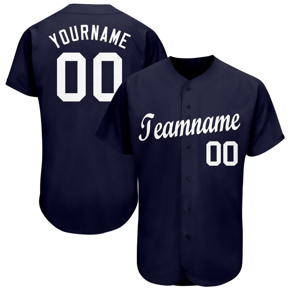 American Baseball Jersey, Custom Navy White Baseball Jersey, Baseball Jersey Name