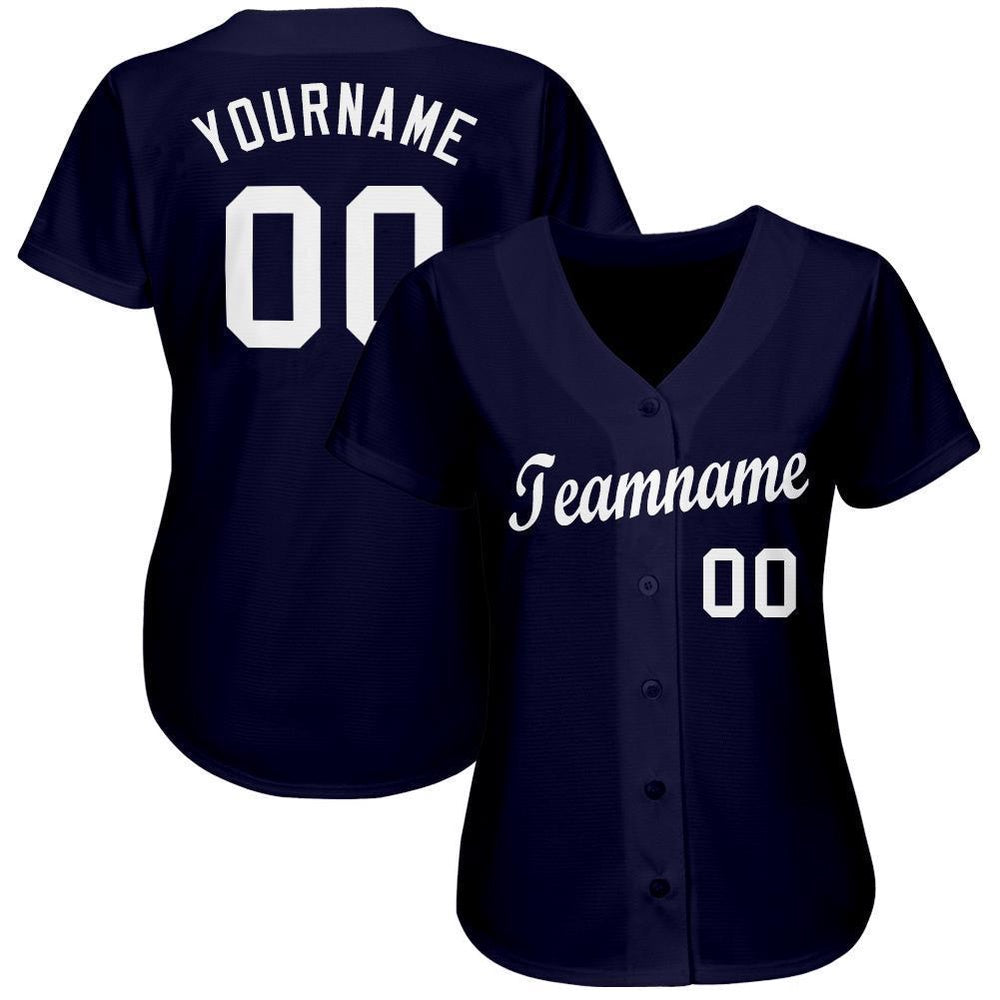 American Baseball Jersey, Custom Navy White Baseball Jersey, Baseball Jersey Name