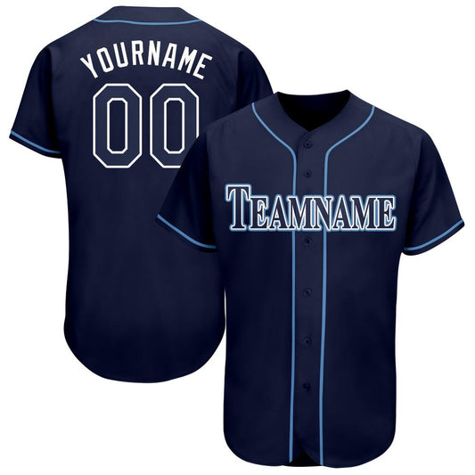 American Baseball Jersey, Custom Navy White Powder Blue Baseball Jersey, Baseball Jersey Name