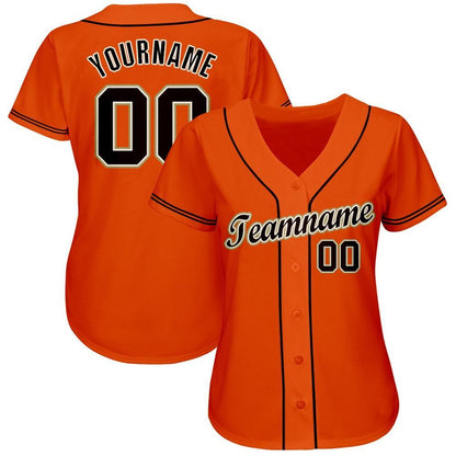 American Baseball Jersey, Custom Orange Black Cream Old Gold Baseball Jersey, Baseball Jersey Name