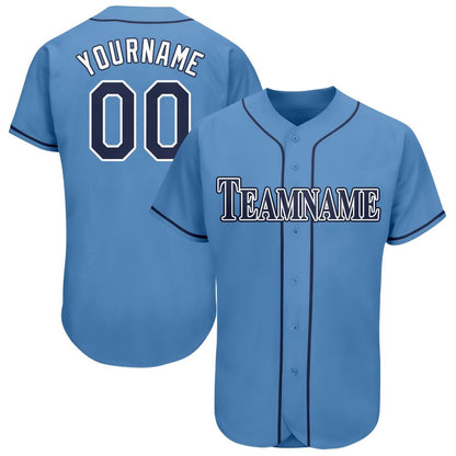 American Baseball Jersey, Custom Powder Blue Navy White Baseball Jersey, Baseball Jersey Name