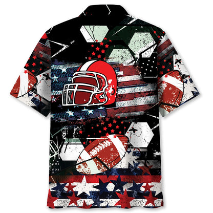 American Football Hawaiian Shirt, Funny Hawaiian Shirt, Usa Hawaiian Shirt, Vintage Hawaiian Shirts