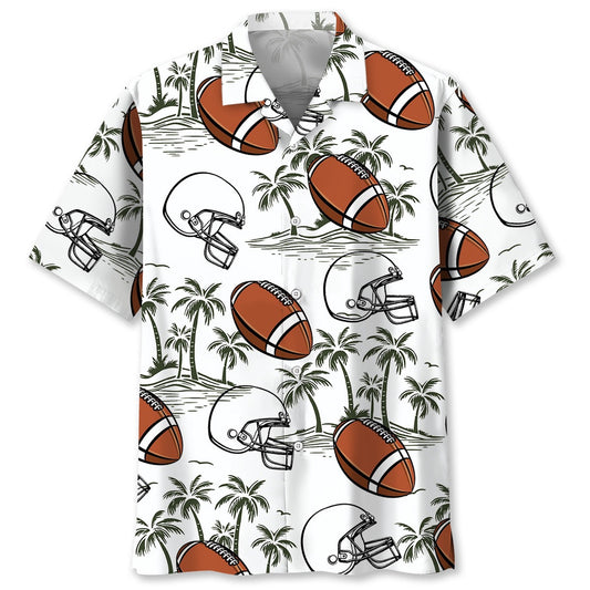 American Football Palm Tree Hawaiian Shirt, Funny Hawaiian Shirt, Usa Hawaiian Shirt, Vintage Hawaiian Shirts