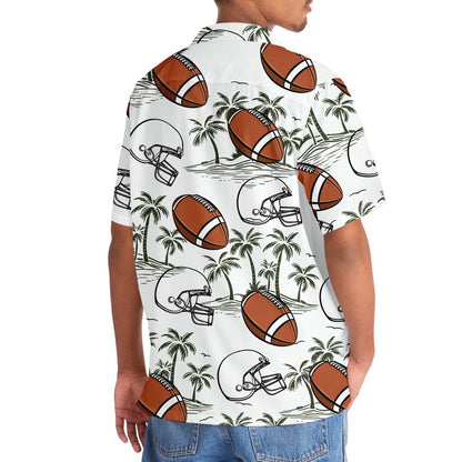 American Football Palm Tree Hawaiian Shirt, Funny Hawaiian Shirt, Usa Hawaiian Shirt, Vintage Hawaiian Shirts